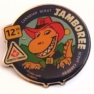 CANADIAN SCOUT Jamboree PIN Sylvan Lake Alberta DINOSAUR Pin